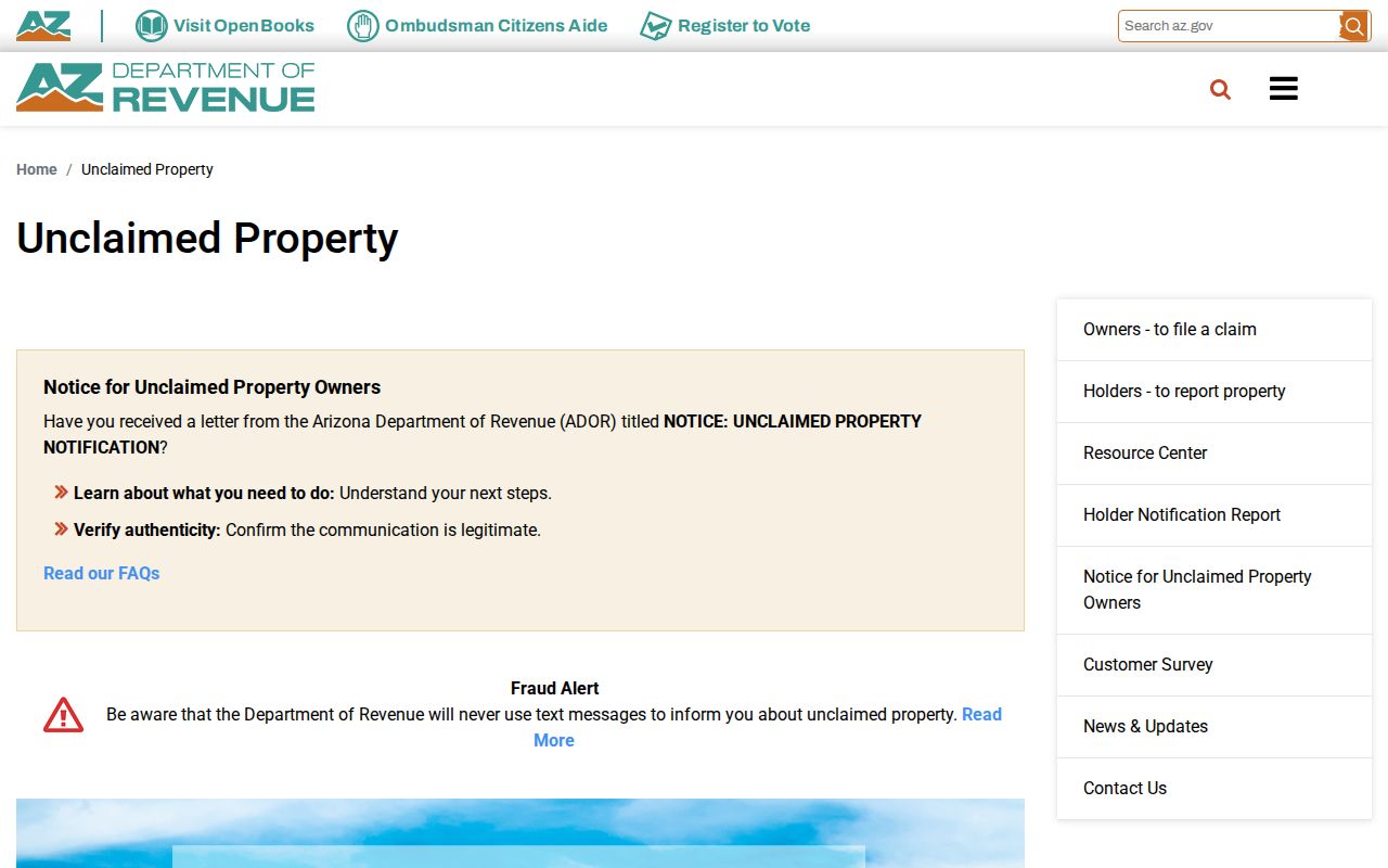 Tempe resident lookup with Arizona unclaimed property name search
